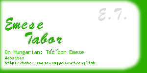 emese tabor business card